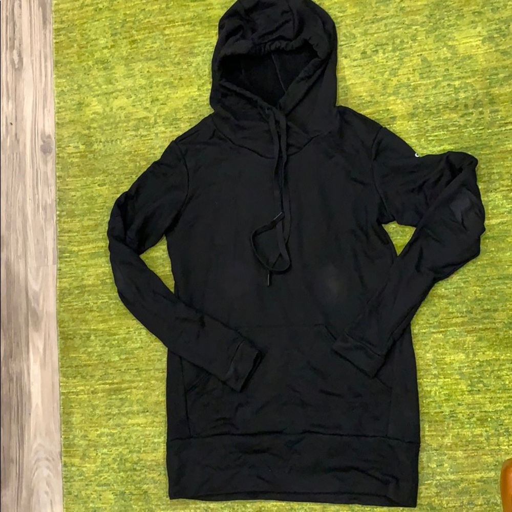 ALO black long hoodie, soft and light weight